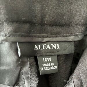 Alfani Black Women's Dress Pants with Waistband Detail